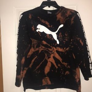 Puma bleached/tie dye sweatshirt